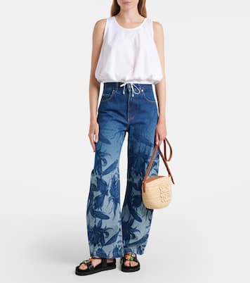 Paula's Ibiza cotton poplin crop top | Loewe