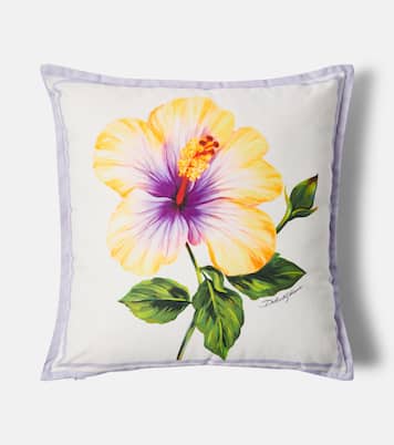Floral silk twill cushion | Dolce&Gabbana Casa