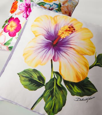 Floral silk twill cushion | Dolce&Gabbana Casa