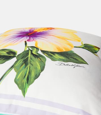 Floral silk twill cushion | Dolce&Gabbana Casa