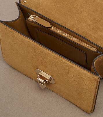 Schultertasche Rockstud Small aus Veloursleder  | Valentino Garavani