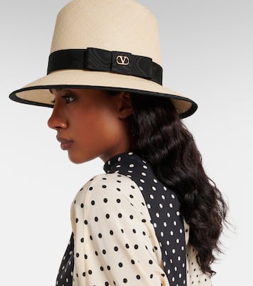 VLogo straw Panama hat | Valentino
