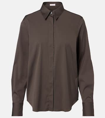 Monili cotton-blend poplin blouse | Brunello Cucinelli
