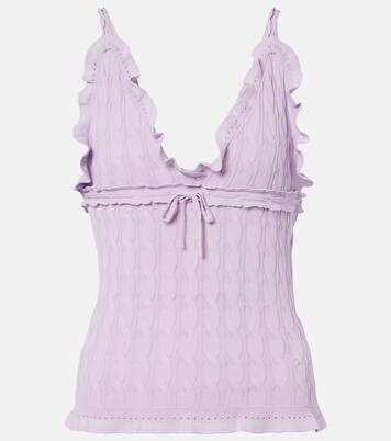 Ruffled cable-knit top | Gucci
