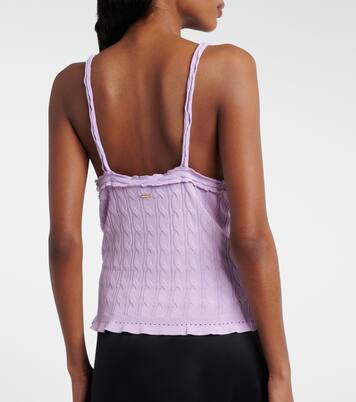 Ruffled cable-knit top | Gucci