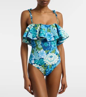 Margo floral ruffled swimsuit | Alémais
