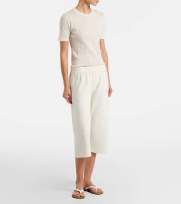 Ozias cotton and silk cropped sweatpants | The Row