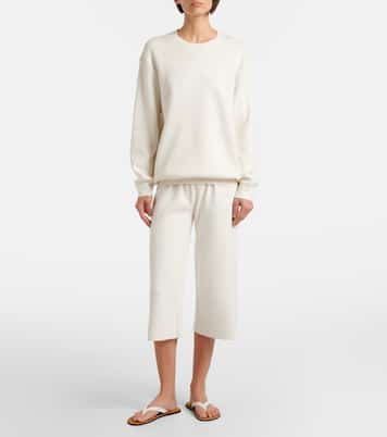 Ozias cotton and silk cropped sweatpants | The Row