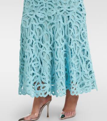 Lace guipure cotton-blend bustier dress | Simkhai