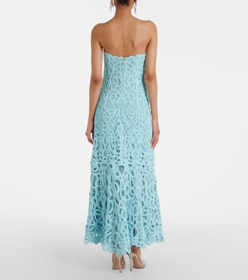 Lace guipure cotton-blend bustier dress | Simkhai