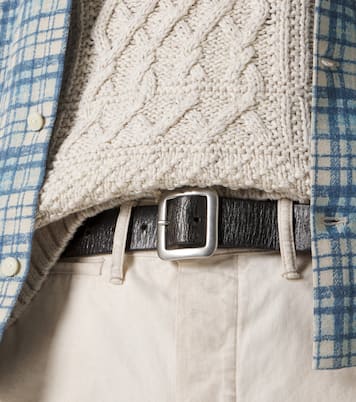 Burnished leather belt | RRL