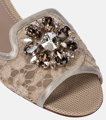 Verzierte Pantoletten Bianca aus Spitze | Dolce&Gabbana