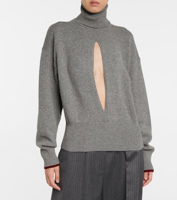 Cutout cashmere-blend knit sweater | Victoria Beckham