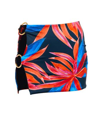 Double Ring printed miniskirt | Louisa Ballou