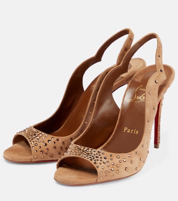 Nudes Degrachick suede sandals | Christian Louboutin