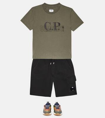Logo cotton jersey shorts | C.P. Company Kids