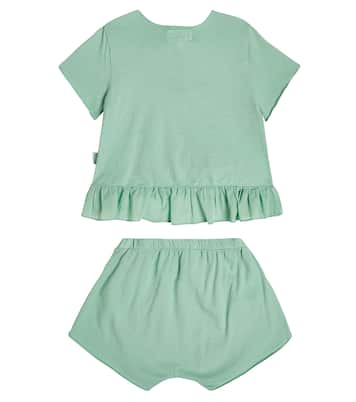 Bébé – Ensemble t-shirt et culotte bloomer | Il Gufo