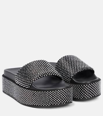 Plateau-Pantoletten mit Kristallen | Versace