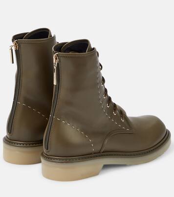 Leather combat boots | Max Mara