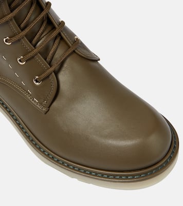 Leather combat boots | Max Mara