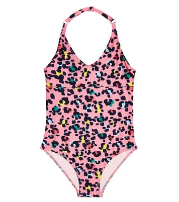 Leopard-print halterneck swimsuit | Vilebrequin Kids