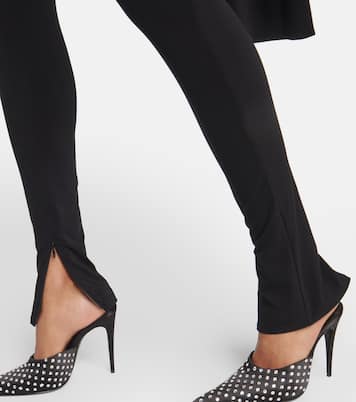 Floral-appliqué jersey slim leggings | Magda Butrym