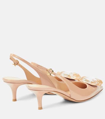 Jaipur 55 patent leather slingback pumps | Gianvito Rossi