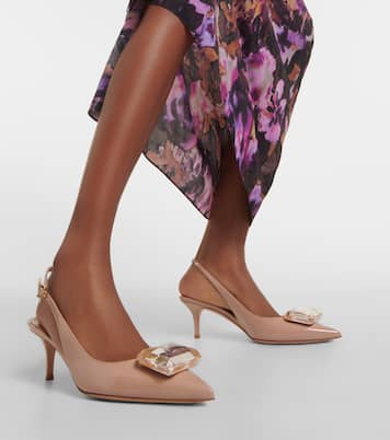 Jaipur 55 patent leather slingback pumps | Gianvito Rossi
