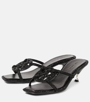 Geo Bombe Miller suede sandals | Tory Burch