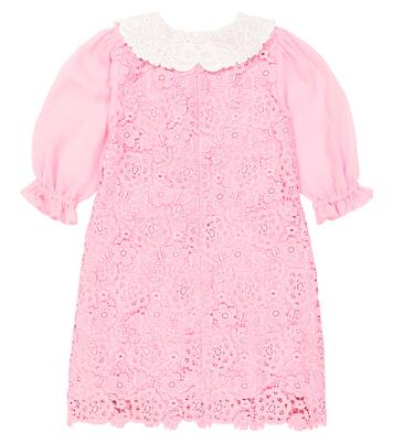 Bow-detail lace dress | Self-Portrait Kids