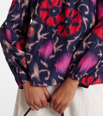 Fraser printed cotton and silk blouse | Velvet