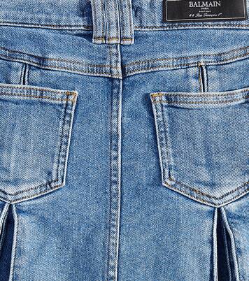 Gonna di jeans a pieghe | Balmain Kids