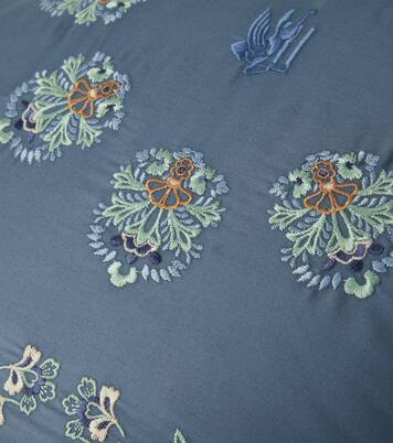 Embroidered cotton satin cushion | Etro