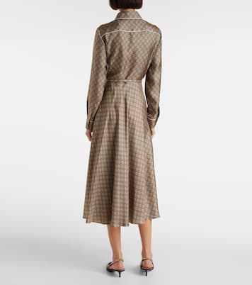 GG silk twill shirt dress | Gucci