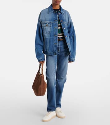 Logo leather sneakers  | Prada