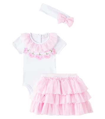 Baby skirt, bodysuit and headband set | Monnalisa