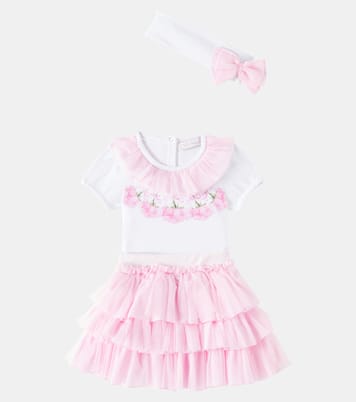 Baby skirt, bodysuit and headband set | Monnalisa