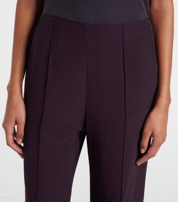 Pantalon évasé raccourci en crêpe de satin | Chloé