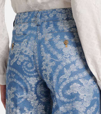 Weite Hose aus Baumwolle und Leinen | Etro