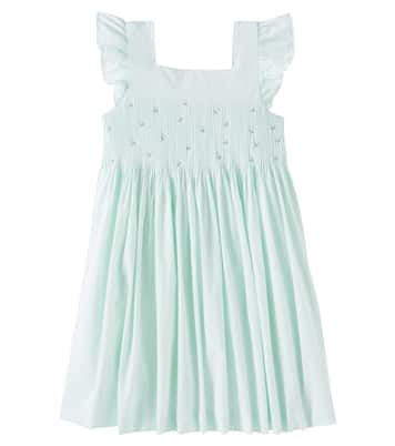 فستان من القطن البوبلين بتطريز Fiona | Bonpoint