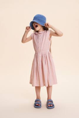 Ines polka-dot cotton dress | C'era Una Volta