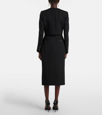 Chaqueta cropped de mezcla de lana | Dolce&Gabbana