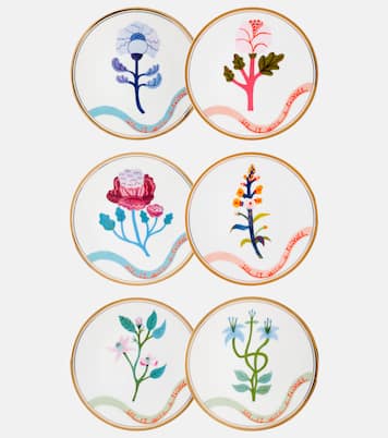 Flowers set of 6 dessert plates | Bitossi