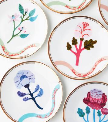 Flowers set of 6 dessert plates | Bitossi