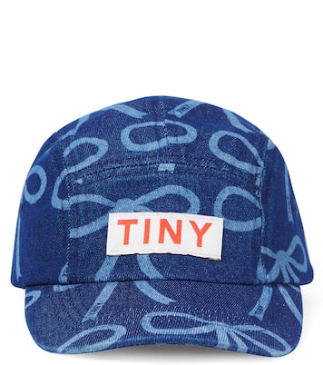 Bows printed denim baseball cap | Tinycottons