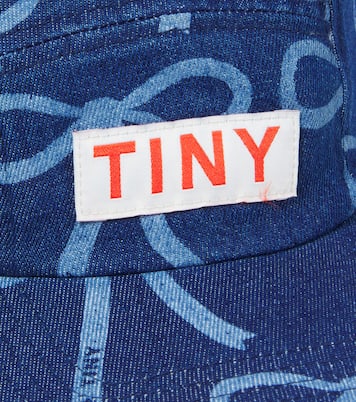Bows printed denim baseball cap | Tinycottons