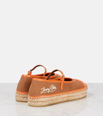Aciel leather-trimmed canvas espadrilles | Jimmy Choo