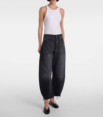 Bubble Crop high-rise barrel-leg jeans | Frame