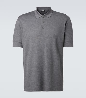 Cotton and silk piqué polo shirt | Zegna