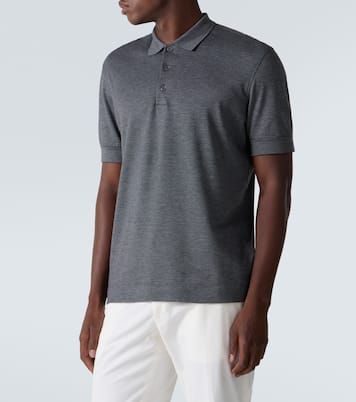 Cotton and silk piqué polo shirt | Zegna